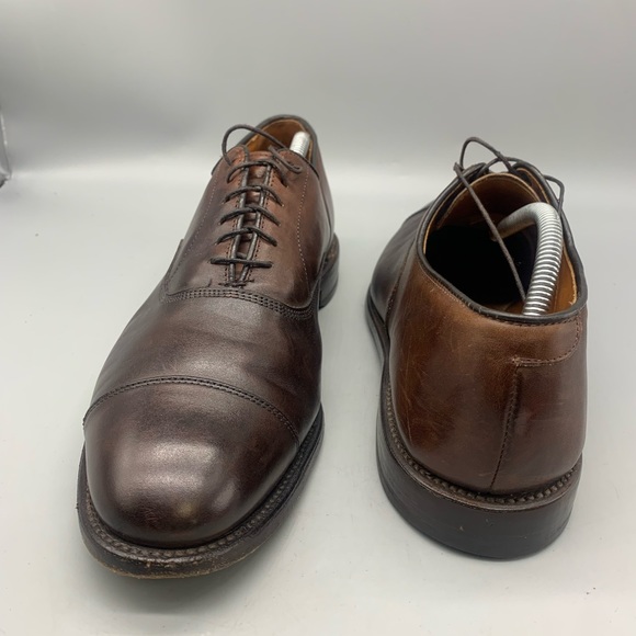 Allen Edmonds "PARK AVENUE" Cap-Toe Oxfords 10.5 D Mahogany Made in USA - Picture 2 of 8